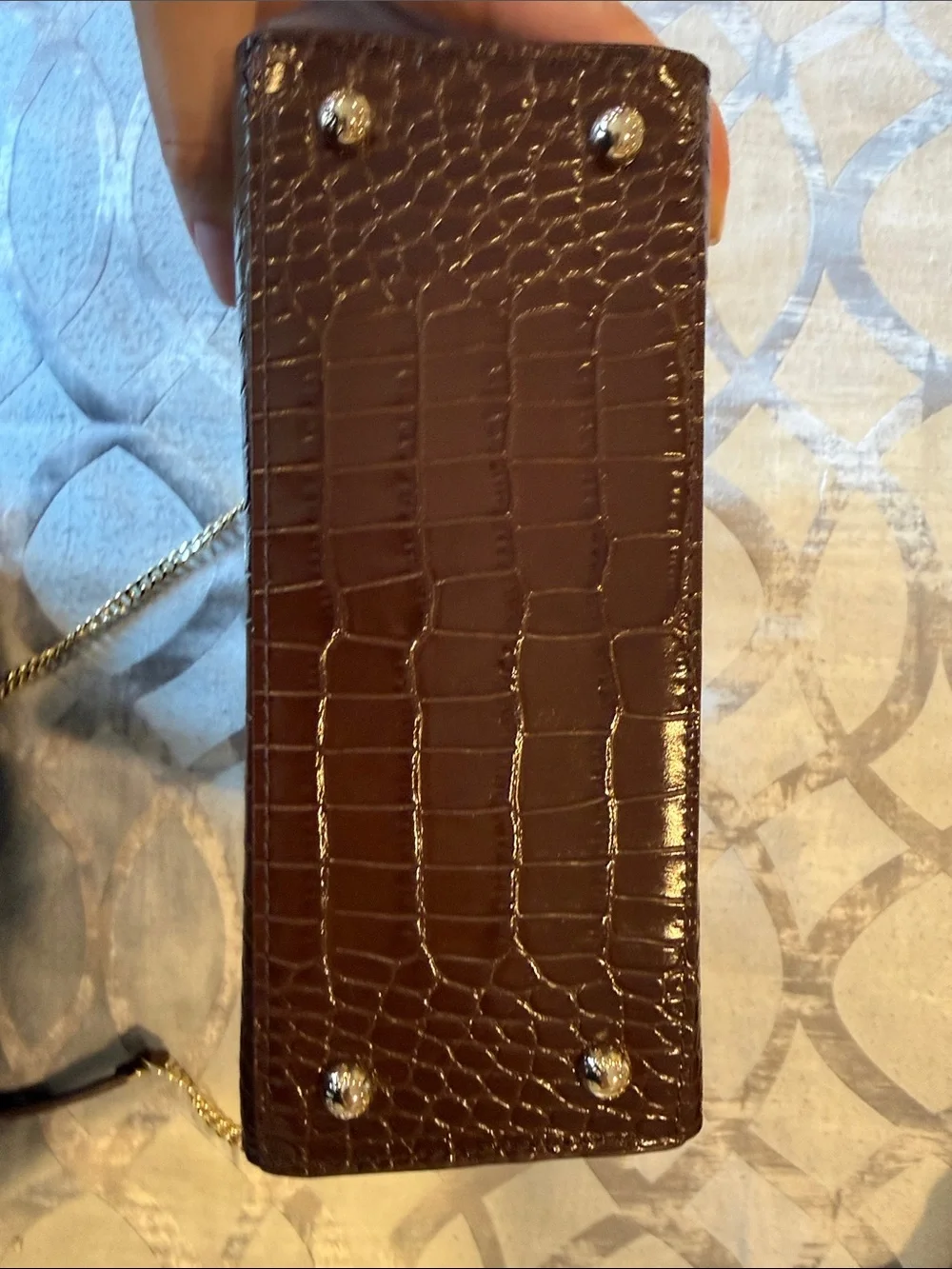 Strathberry structured croc
